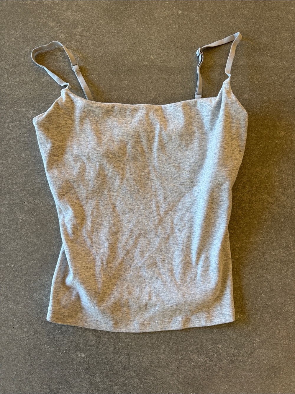 Women’s Grey Adjustable Spaghetti Strap Tank Top